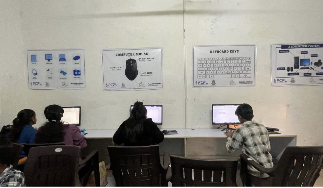 Students at work in the computer lab