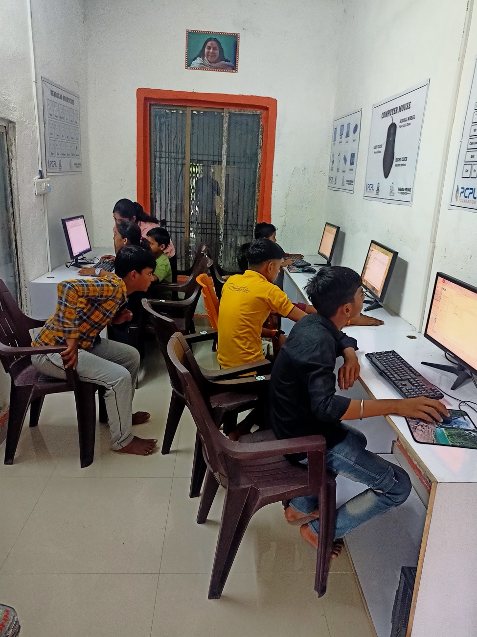 The computer lab in session